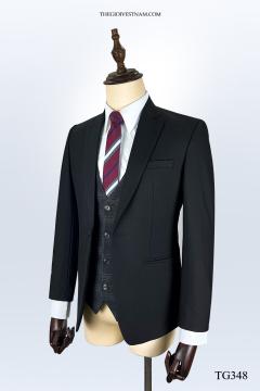 Bộ suit đen cao cấp một nút TG348